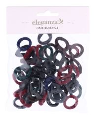 Eleganza Hårelastikker Multifarvede Sort Og Blå (mini)