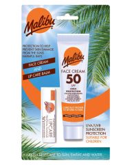 Malibu Face Cream SPF 50 and Lip Care Balm SPF 30