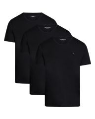 Tommy Hilfiger Cotton Crew Neck Tee 3-Pack Sort Str. L