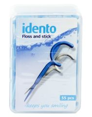 Idento Floss and Stick, TravelBox 55 stk (blå) 