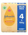 Johnson's Baby Honey Soap 4 x 100g