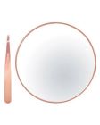 Tweezerman Rose Gold Mini Slant & 10x Mirror Duo