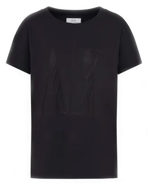 Armani Exchange Icon Period Women T-Shirt Sort Str. M