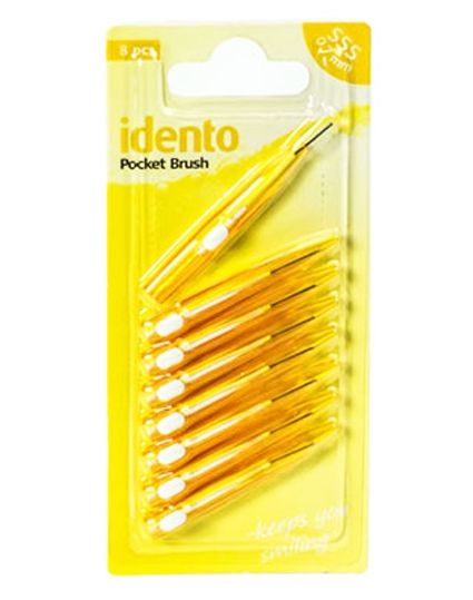 Idento Pocket Brush 8 x 0,7mm (Gul) Idento Pocket Brush 8 x 0,7mm (Gul)