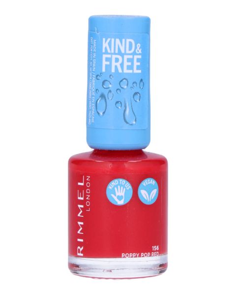 Rimmel London Kind & Free Nail Polish 156 Poppy Pop Red Rimmel London Kind & Free Nail Polish 156 Poppy Pop Red