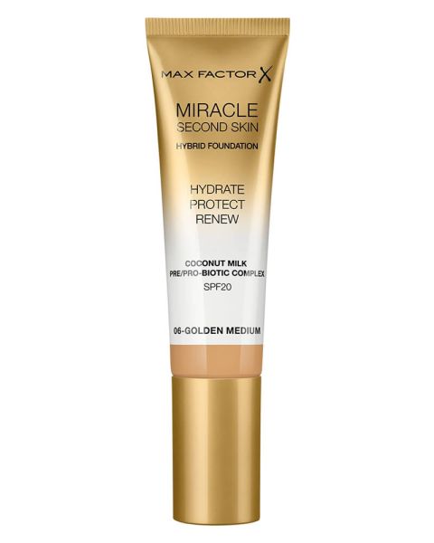 Max Factor Miracle Second Skin Hybrid Foundation 06 Golden Medium