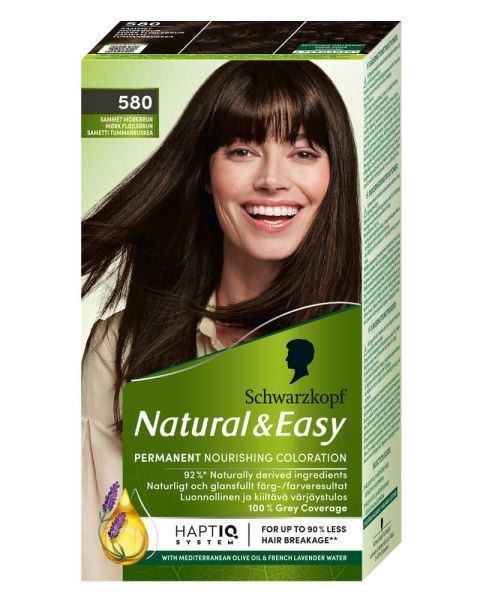Schwarzkopf Natural & Easy 580 Velvet Dark Brown (Stop Beauty Waste)