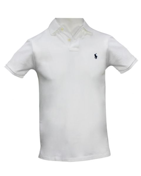 Ralph Lauren SS Slim Fit Polo PPC White Str XXL