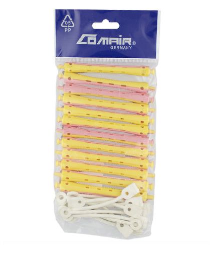 Comair spoler 8mm Gul/Rosa Lang 12er 3012013 (Stop Beauty Waste)