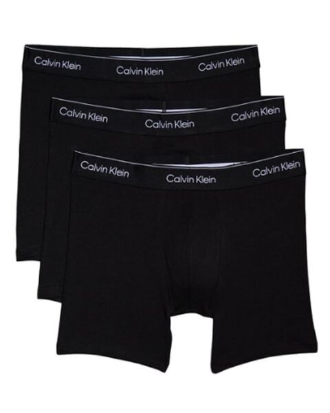 Calvin Klein Extra-Soft Cotton Stretch Boxer Brief 3-Pak Sort Str. XL