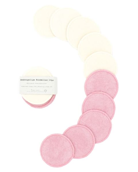 Pargaard Genbrugelige Rondeller Naturhvide og Rosa
