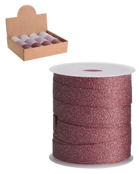 Excellent Houseware Rød Glitter Gavebånd
