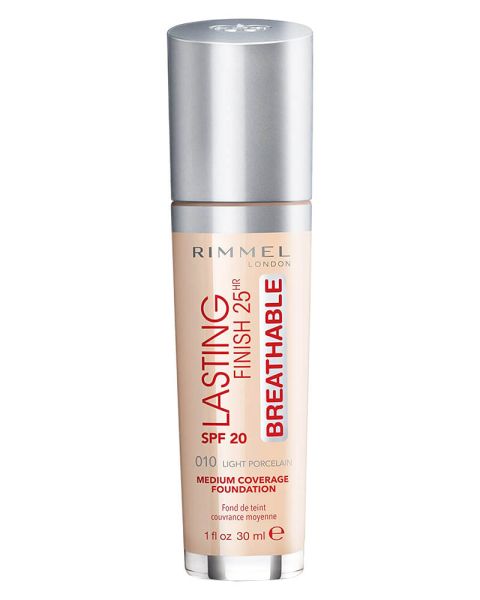 Rimmel Lasting Finish 25th Breathable SPF 20 010 Light Porcelain
