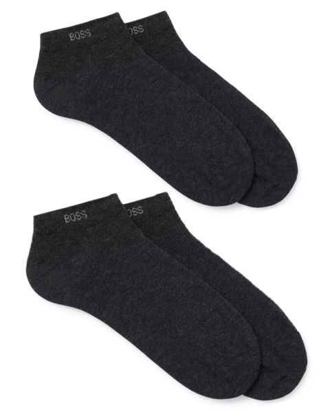 Boss Hugo Boss 2-pack Shoeliner Finest Soft Cotton Grey Str 43-46