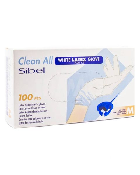 Sibel Hvide Latex Handsker Medium Ref. P000258