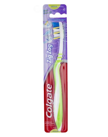 Colgate Zigzag Tandbørste - Medium - Grøn Colgate Zigzag Tandbørste - Medium - Grøn