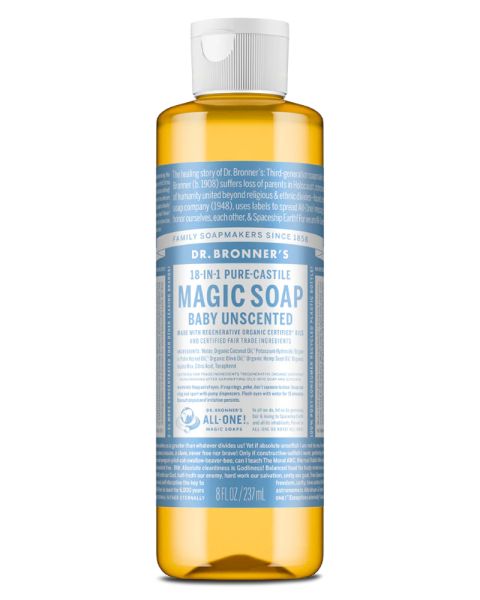 Dr. Bronner's Pure-Castile Soap Baby-Mild (Unscented)