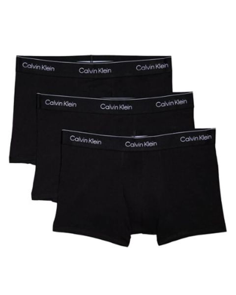 Calvin Klein Extra-Soft Cotton Stretch Shorty Trunks 3-Pak Sort Str. XL