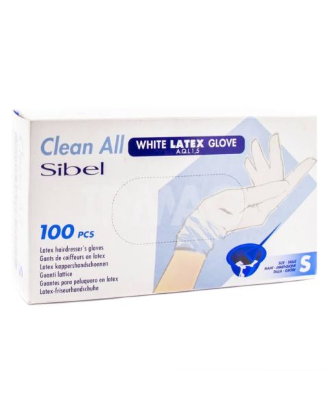 Sibel Hvide Latex Handsker Small Ref. P000257 Sibel Hvide Latex Handsker Small Ref. P000257