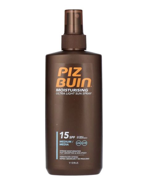 Piz Buin Moisturising Ultra Light Sun Spray SPF 15 Piz Buin Moisturising Ultra Light Sun Spray SPF 15