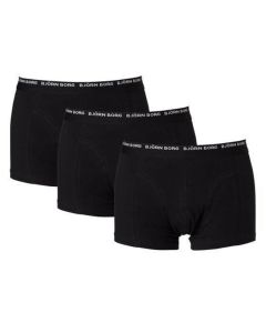 Björn Borg Essential 3-pack Cotton Strech Shorts sort - Str. M