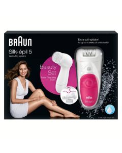 Braun Silk Épil 5 - Legs, Body, Facial Cleansing Brush (pink)