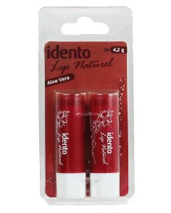 Idento Lip Naturel Aloe Vera Rød 2x4.2