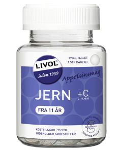 Livol Jern Tyggetablet Appelsinsmag