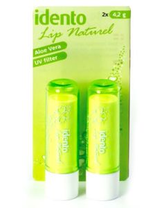 Idento Lip Naturel Aloe Vera Grøn 2x4.2g