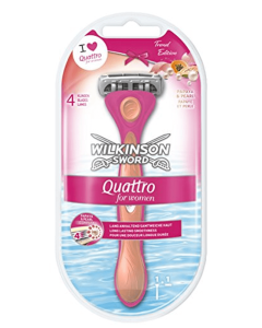Wilkinson Sword - Quattro for Women - papaya & pearl Trend Edition 1 skraber + 1 blad 
