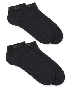 Boss Hugo Boss 2-pack Shoeliner Finest Soft Cotton Grey Str 43-46