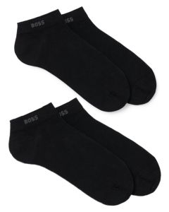 Boss Hugo Boss 2-pack Shoeliner Finest Soft Cotton Black Str 43-46