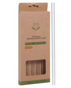 Eco Friendly Glassugerør 4 stk.
