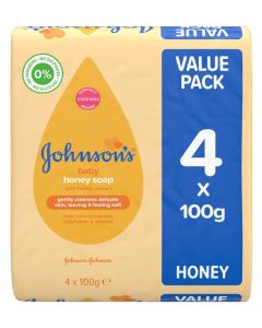 Johnson's Baby Honey Soap 4 x 100g