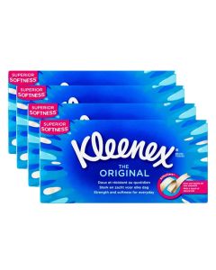 4 x Kleenex The ORIGINAL Boks Lommetørklæde 3lags