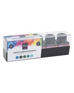 Krea Akvarelmaling Blå 5x30ml