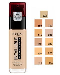 Loreal Infallible Stay Fresh Foundation - Natural Rose 125 30ml