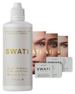 SWATI Cosmetics 1 måneds Kontaktlinser + Kontaktlinsevæske