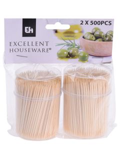 Excellent Houseware Tandstikker 2 x 500 stk 
