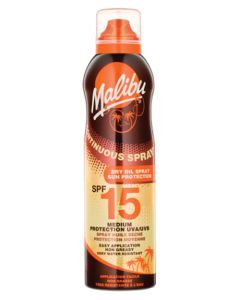Malibu Continuous Dry Oil Sun Spray SPF15 175ml