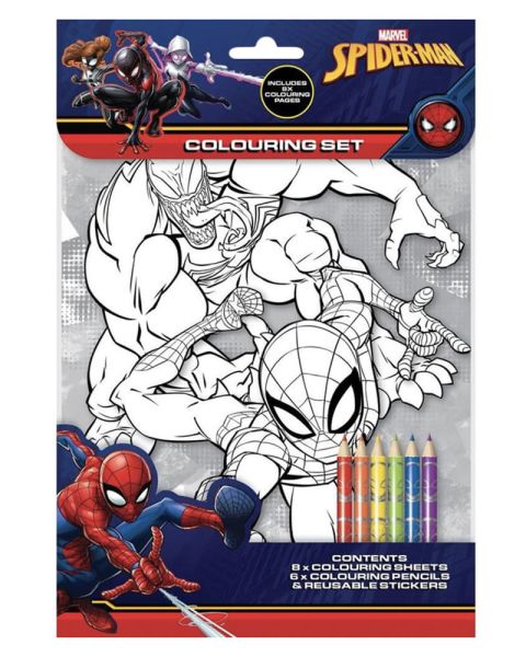Marvel Spiderman Colouring Set