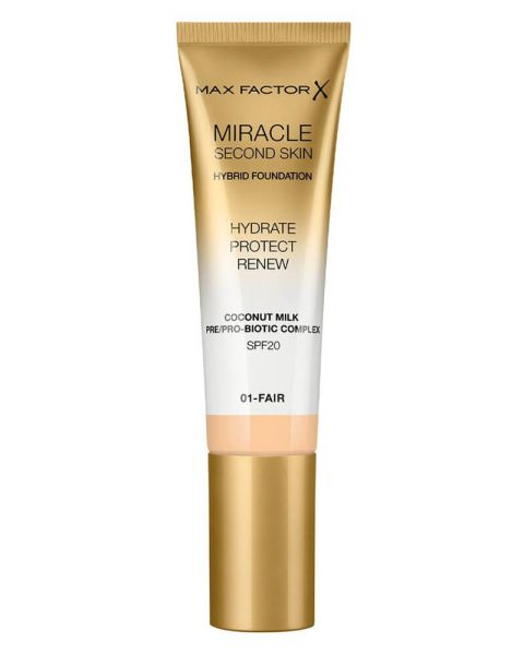 Max Factor Miracle Second Skin Hybrid Foundation 01 Fair