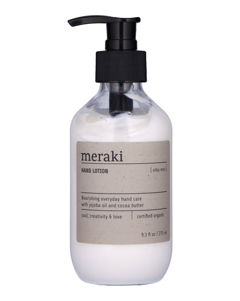 Håndlotion Meraki Silky Mist Økologisk COSMOS Ecocert med Aloe Vera & Jojobaolie 6Ã16 cm