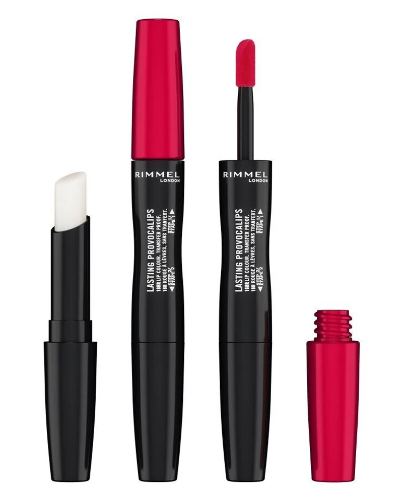 Rimmel London Lasting Provocalips Lip Colour 2-In-1 500 Kiss The Town Red billede