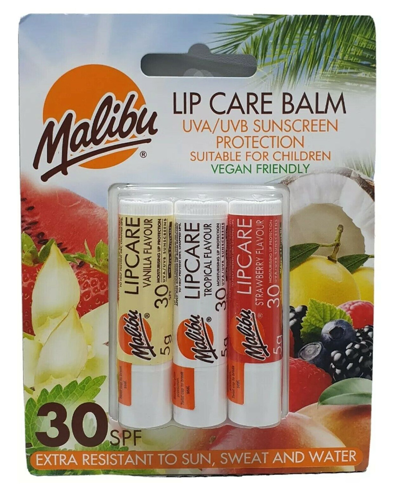 Malibu Lip Care Balm 30SPF 4 g 3 stk.