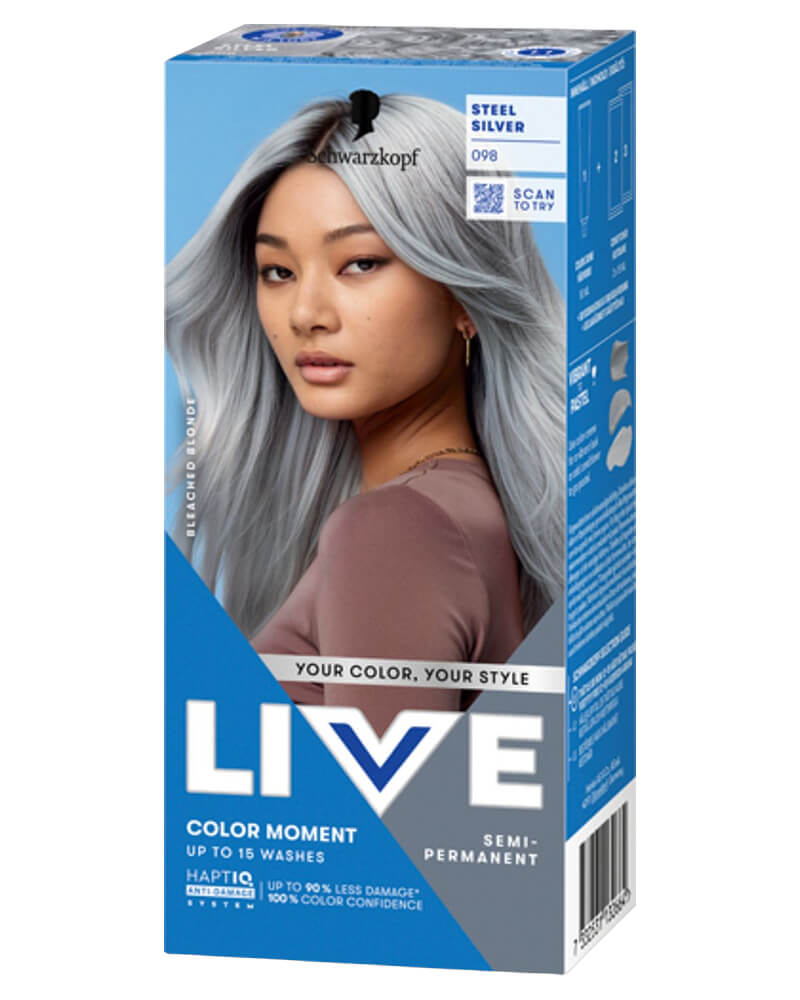 Schwarzkopf LIVE Color Moment 98 Steel Silver 50 ml billede