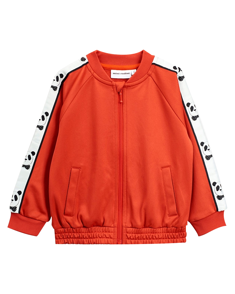 18: Mini Rodini Panda Red Track Jacket - 104/110