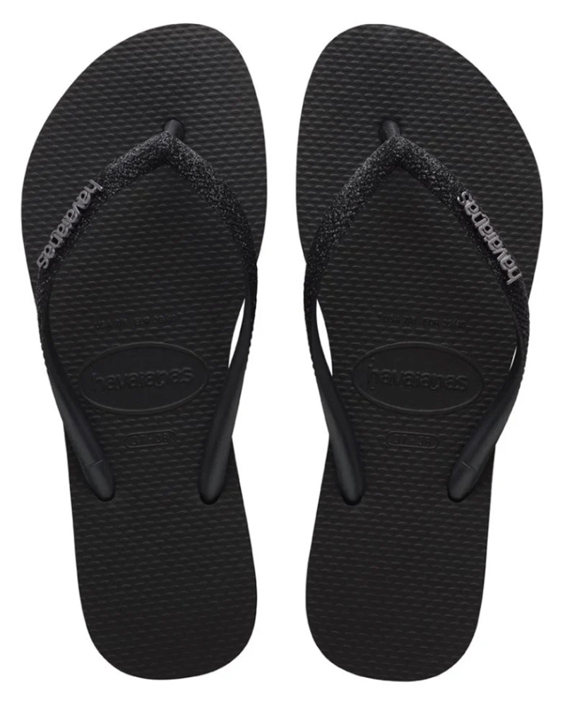 Havaianas Slim Glitter - Sort - Str. 43/44